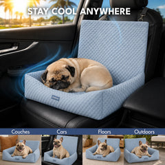 Frostcore™ Dog Cooling Car Seat Bed - Ash Blue