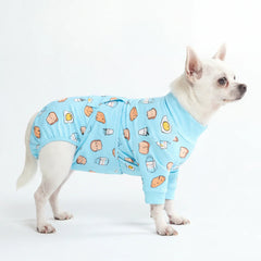 Dog Surgical Suit - Breakfast Blue