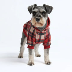 Red Plaid Dog Hoodie