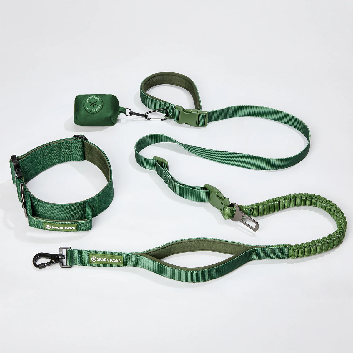 Comfort Control Collar and Multipurpose Leash Set - Green