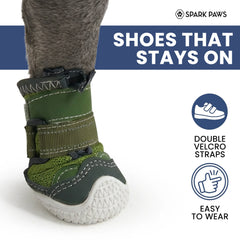 Hot Pavement Pawtector Dog Shoes - Green