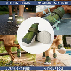 Hot Pavement Pawtector Dog Shoes - Green