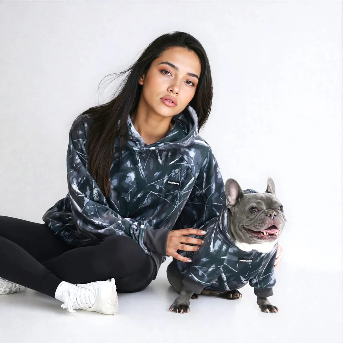 Concrete Wood Human Hoodie - Asphalt