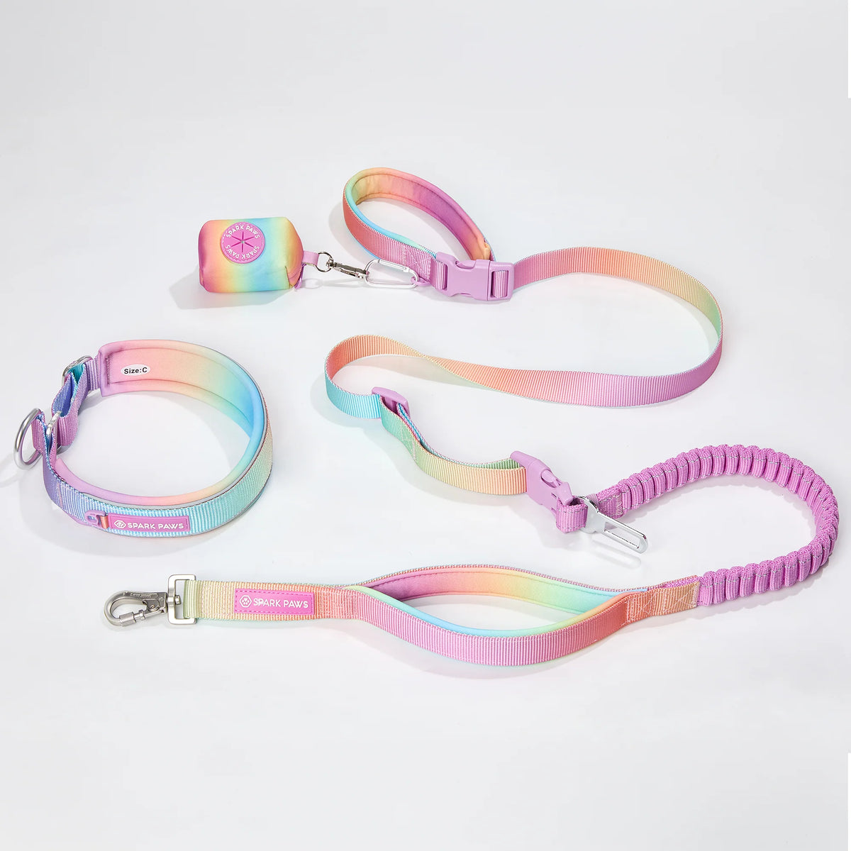 Martingale Collar and Multipurpose Leash Set - Pastel Icing
