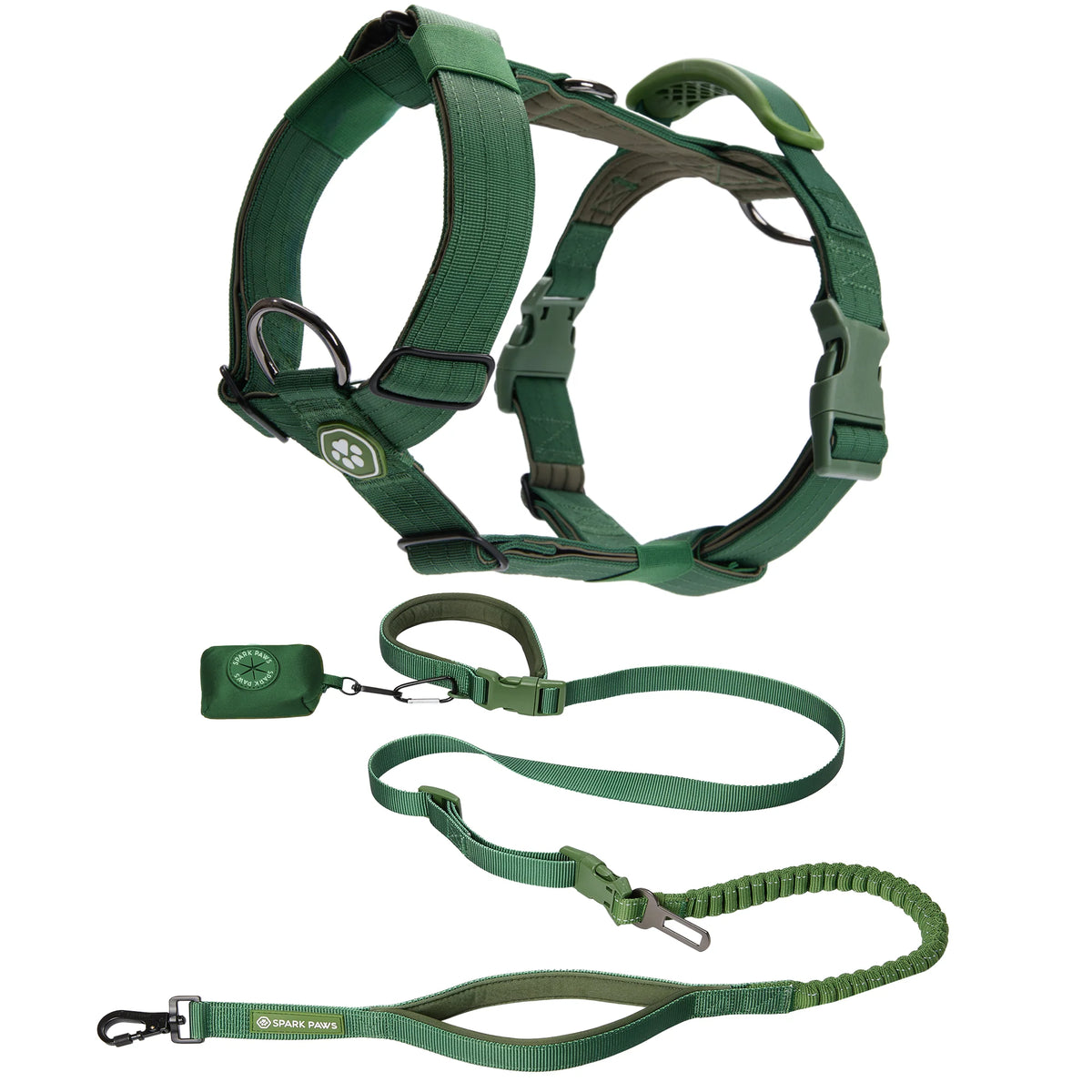 Comfort Control No-Pull Dog Harness and Multipurpose Leash Set - Green
